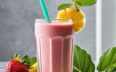 Receta y beneficios de un batido de fresa y plátano