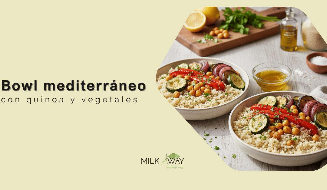 Bowl mediterráneo con quinoa y vegetales asados: receta saludable para disfrutar o preparar en casa